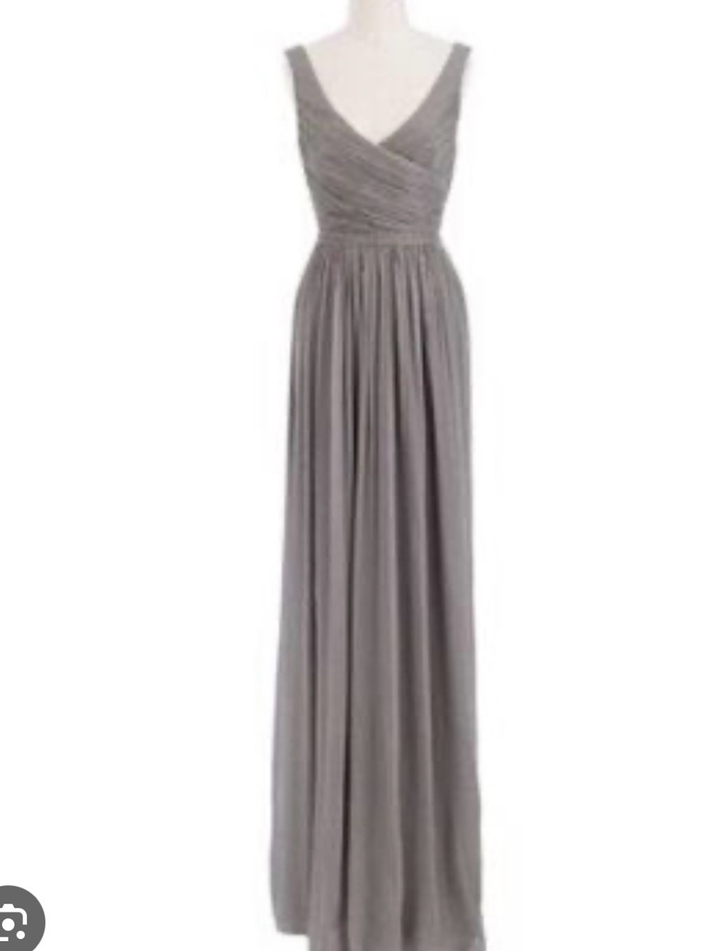 J Crew Heidi Grey Pleated Maxi Dress